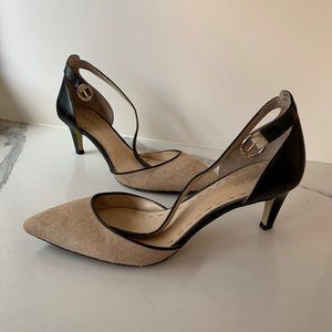 Enzo Angiolini calf hair strappy heels